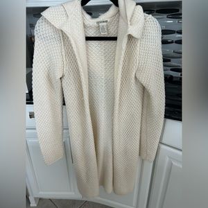 Long cream color cardigan